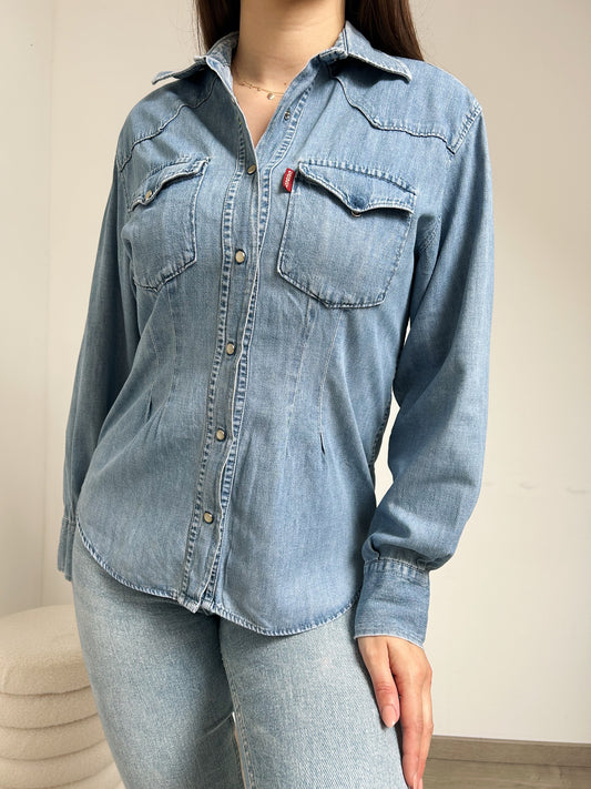 Chemise en jean cintrée 90s Taille 38