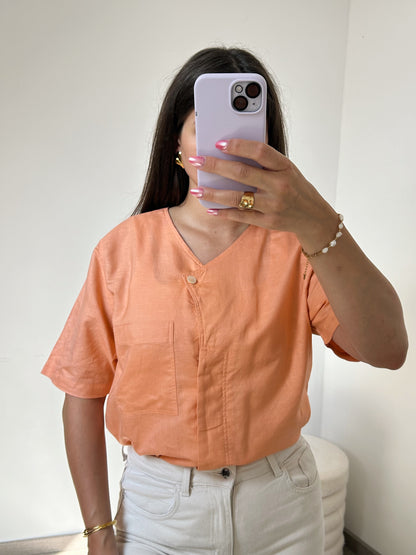 Chemise oversize en lin 90s Taille 38