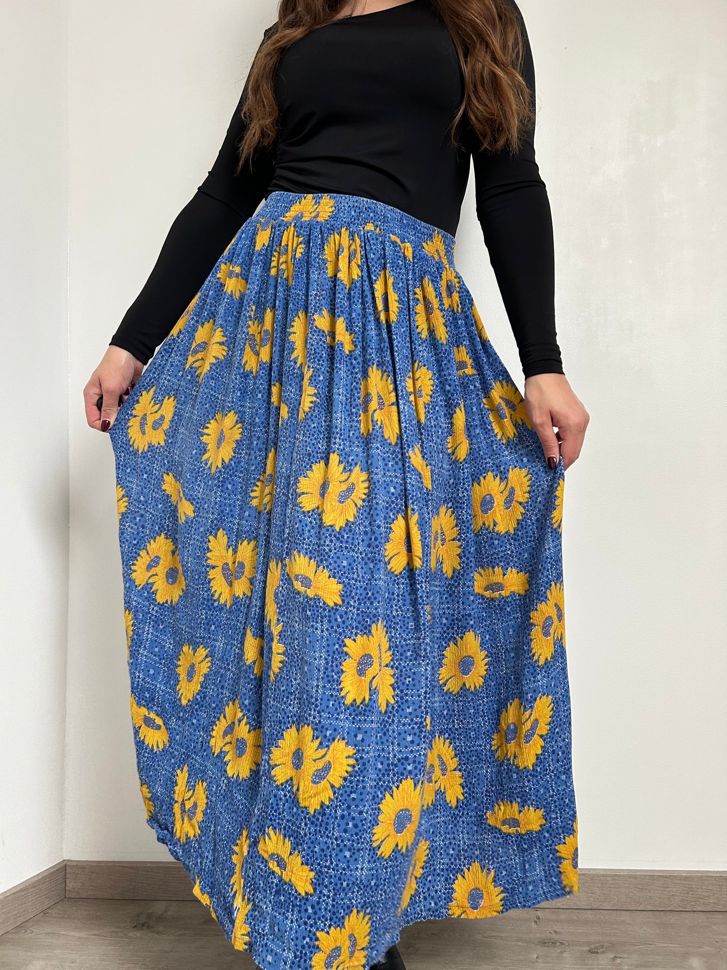 Jupe à motifs tournesols 90s Taille 40/42