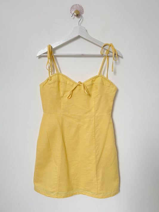 Petite robe jaune en lin Taille 36