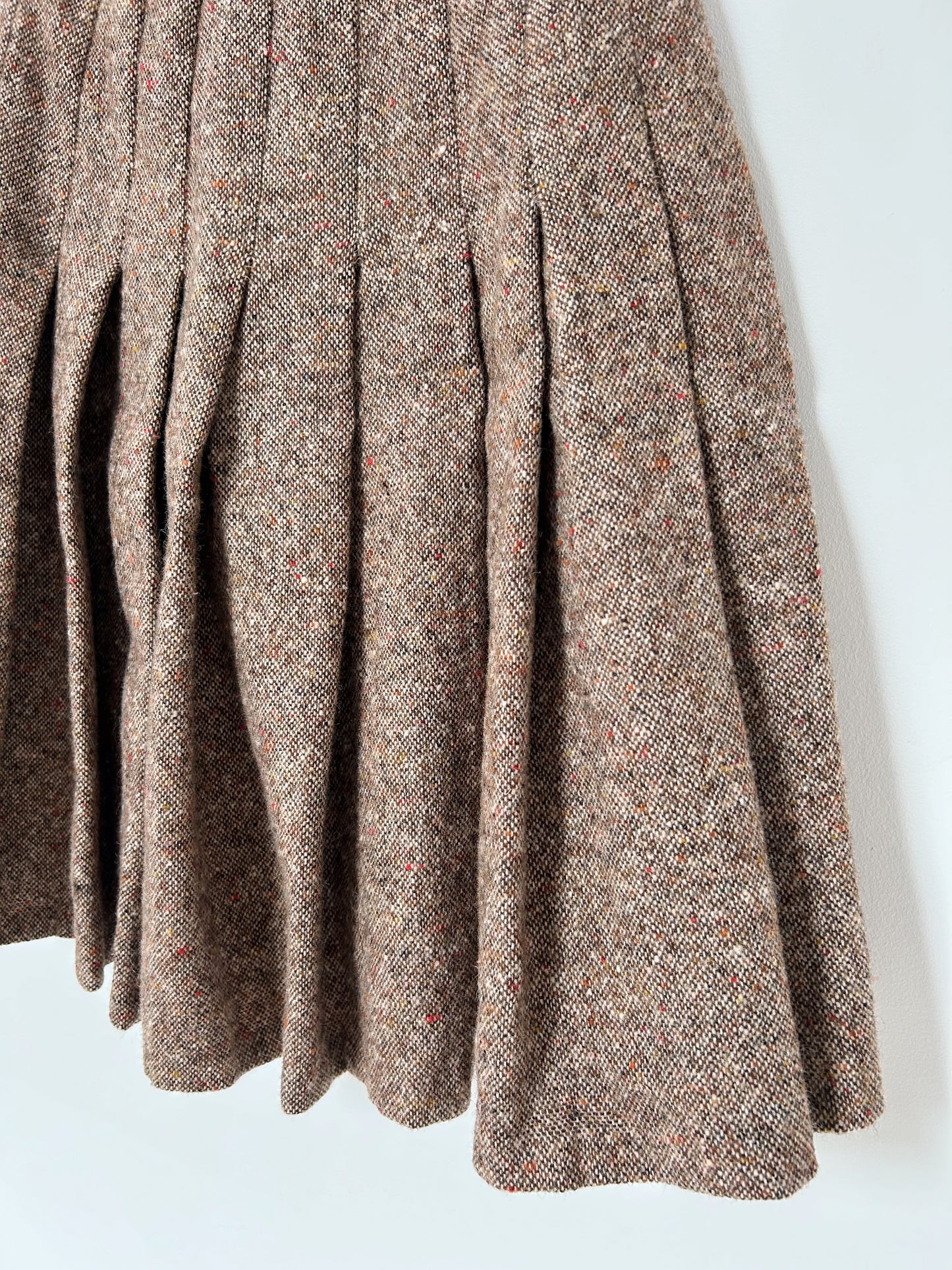 Jupe en tweed plissée 70s Taille 34