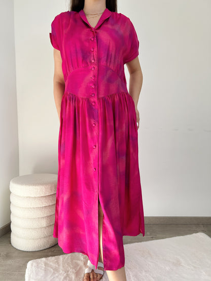 Robe rose boutonnée 90s Taille 42