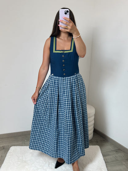 Robe autrichienne à carreaux vintage Taille 36