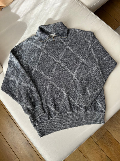 Pull gris col zippé 90s Taille 40