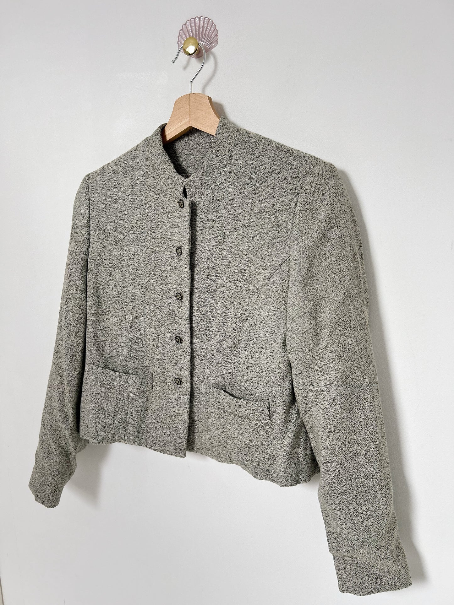 Blazer court gris vintage Taille 36