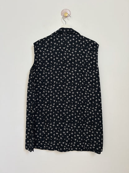 Chemise sans manches à fleurs 90s Taille 36 à 40