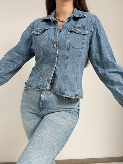 90s fitted denim jacket Size 36/38