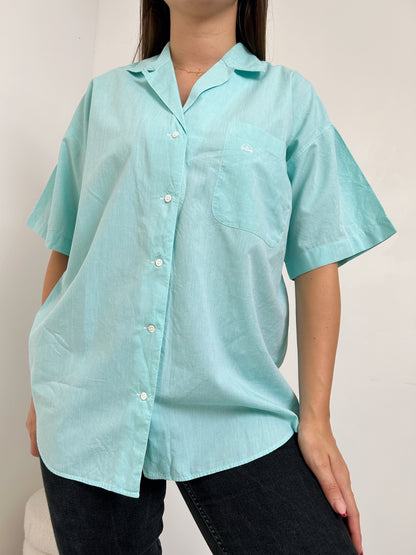 Oversized 90s turquoise blue shirt Size 40/42