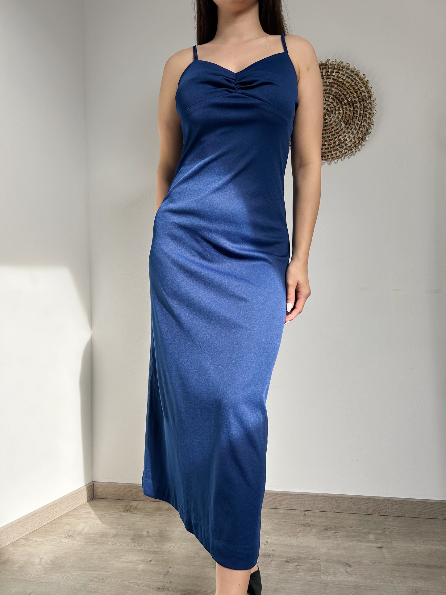 Robe à bretelle bleu marine 70s Taille 34