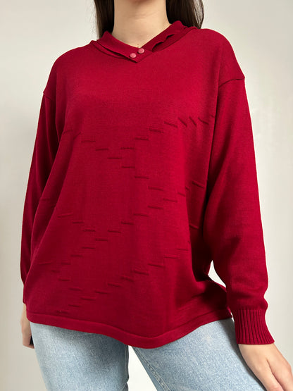 Pull bordeaux 80s Taille 42