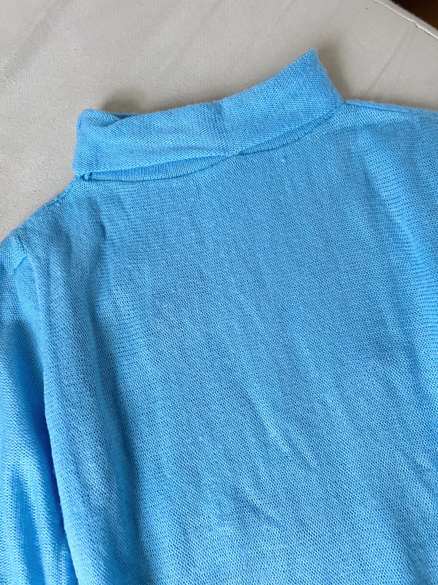 Pull col montant bleu 80s Taille 36/38