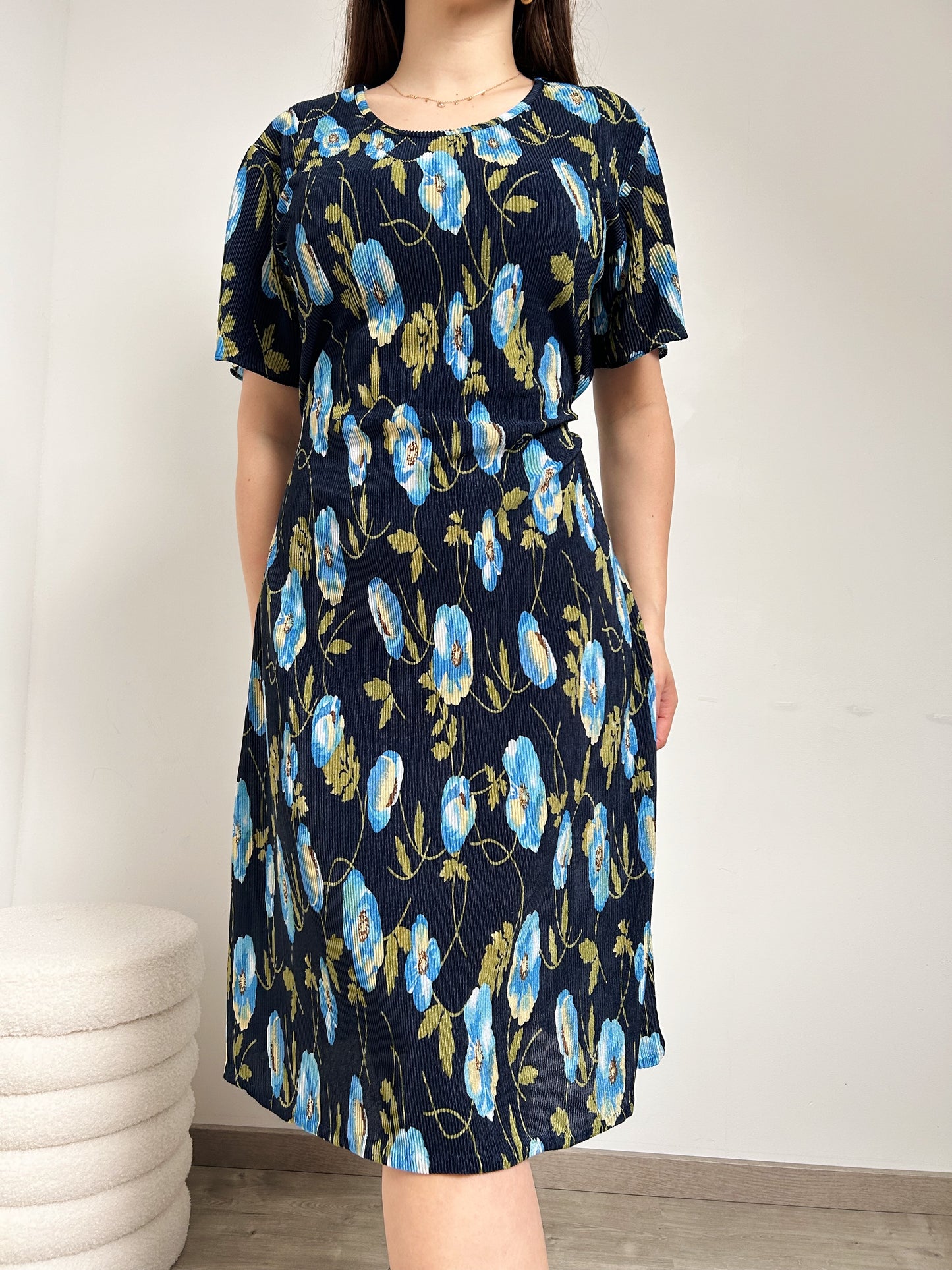 90s floral textured dress Size 38/40