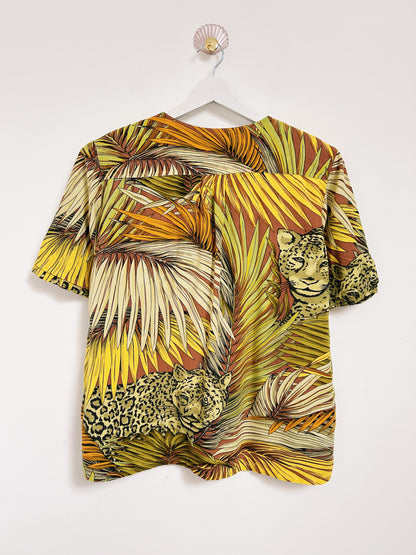 Chemise oversize à motifs exotiques 90s Taille 36 à 40