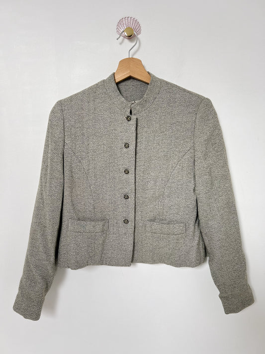 Vintage gray short blazer Size 36