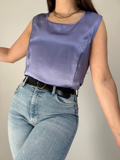 Blouse Lila satinée 90s Taille 38/40