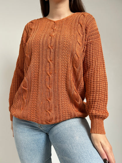 Pull en maille orange 90s Taille 38/40