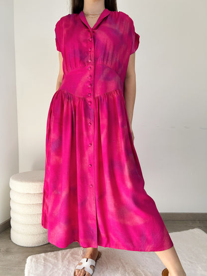 Robe rose boutonnée 90s Taille 42