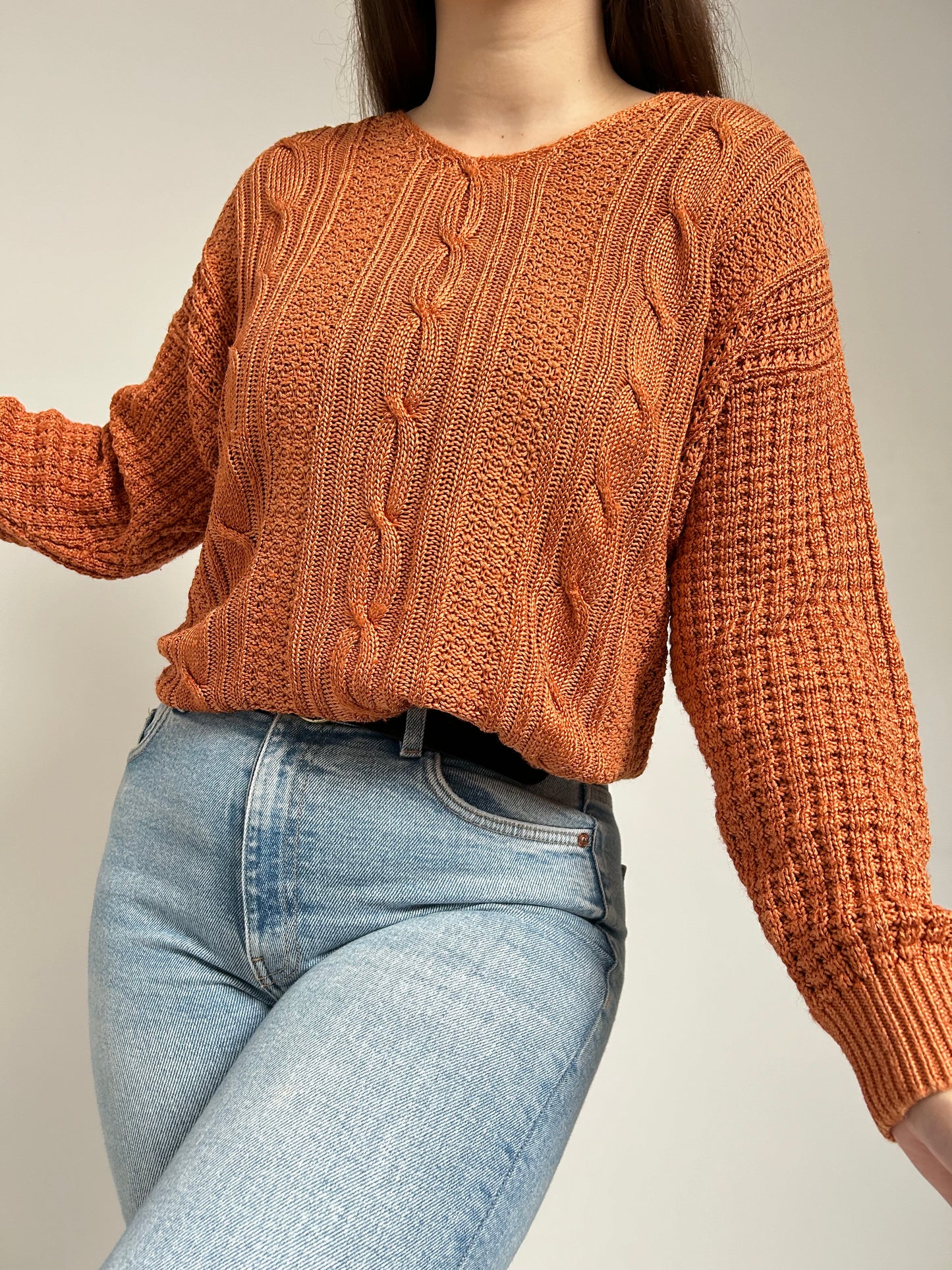 Pull en maille orange 90s Taille 38/40