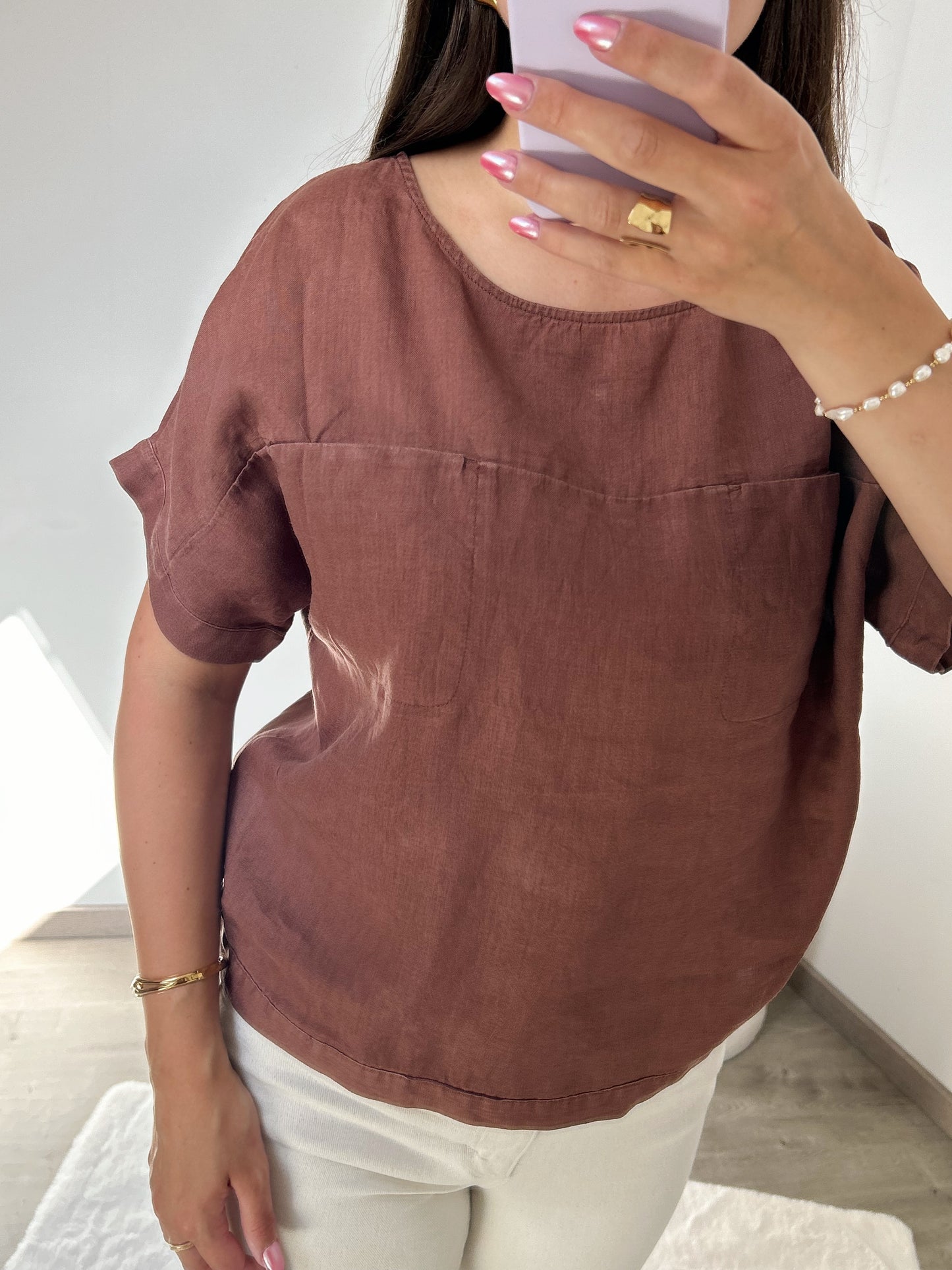 Oversized linen t-shirt Size 36