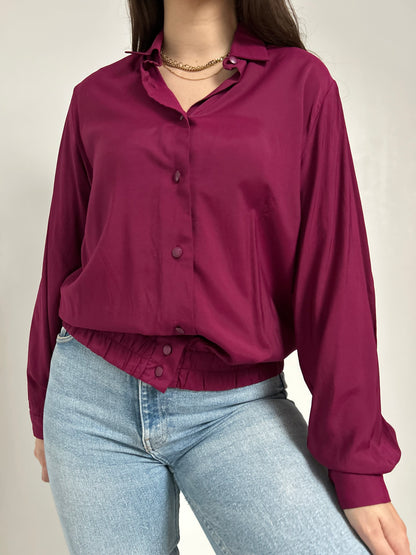 Chemise oversize bordeaux 90s Taille 40