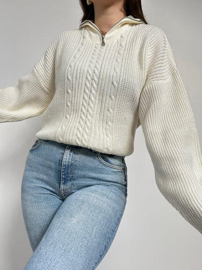 Pull en maille zippé 90s Taille 38/40