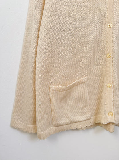 Beige cardigan 90s Size 40