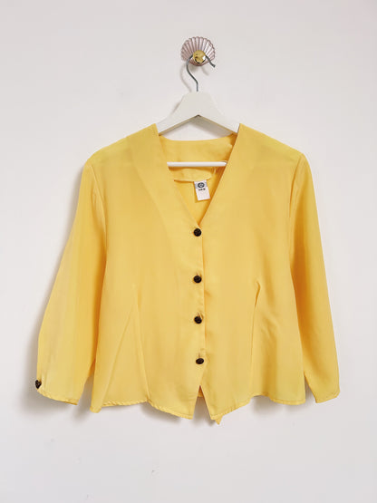 Chemise jaune cintrée 90s Taille 36/38