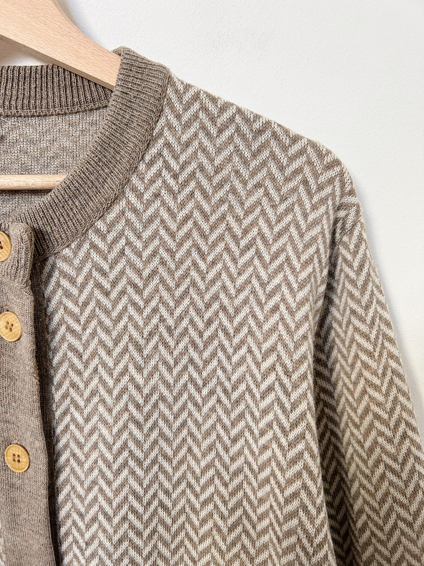 Cardigan à motifs beige vintage Taille 40/42