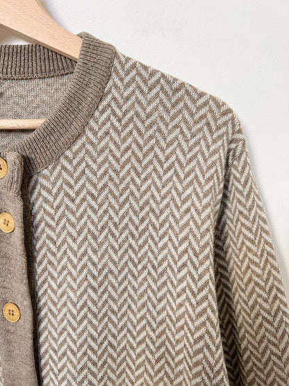 Cardigan à motifs beige vintage Taille 40/42