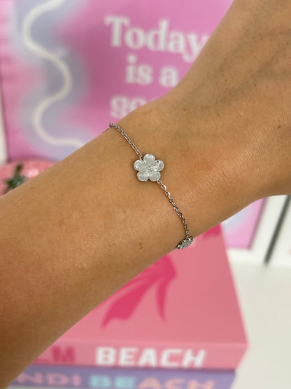 Bracelet Flora Argenté | Acier inoxydable