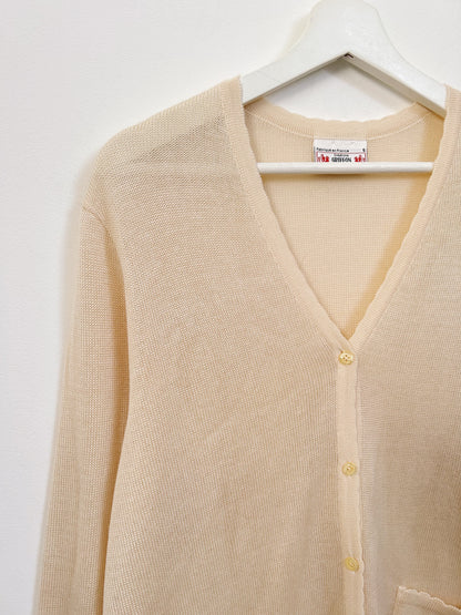 Beige cardigan 90s Size 40