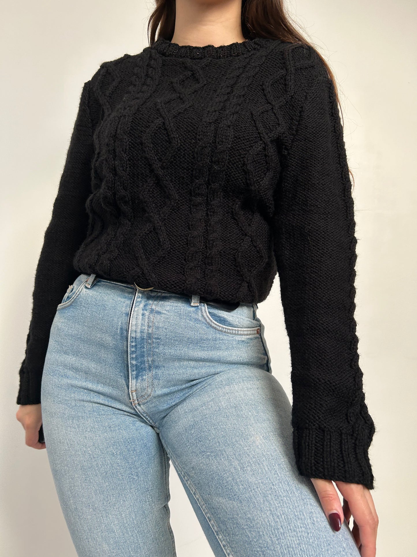 Pull en maille noir 90s Taille 36