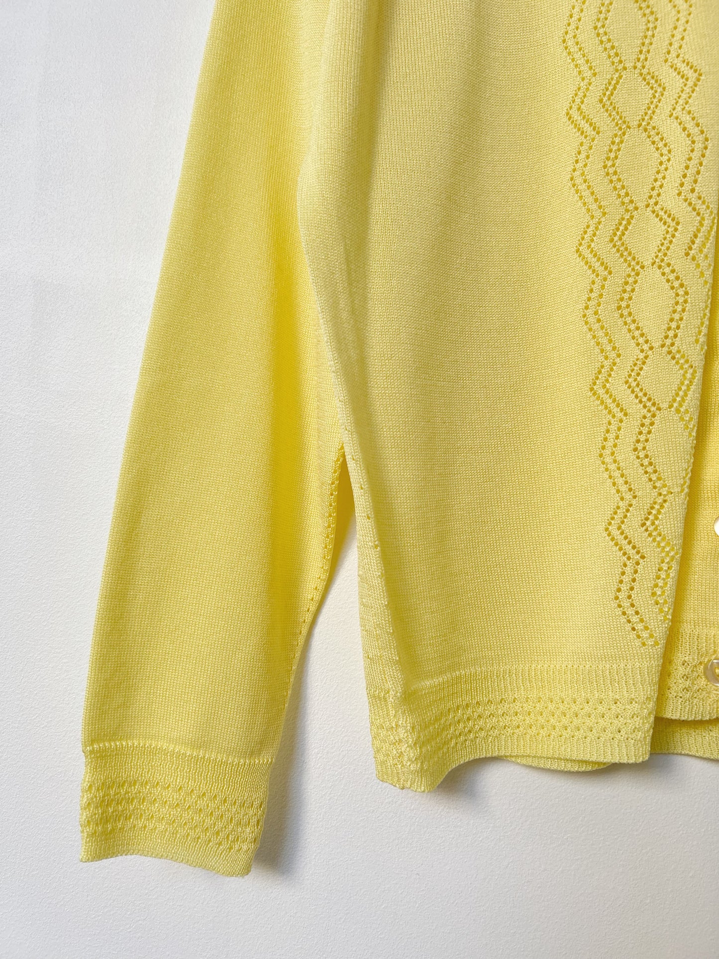 Cardigan jaune col rond vintage Taille 36/38