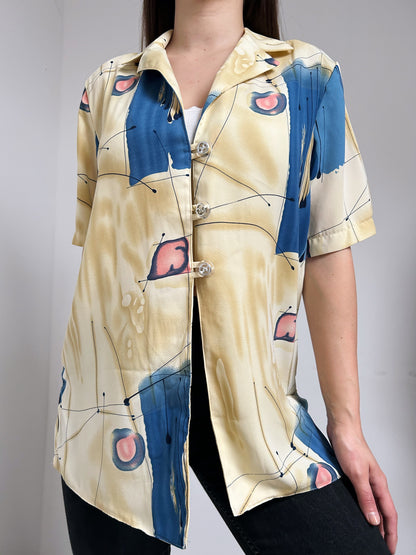 Chemise oversize à motifs abstraits 90s Taille 38/40