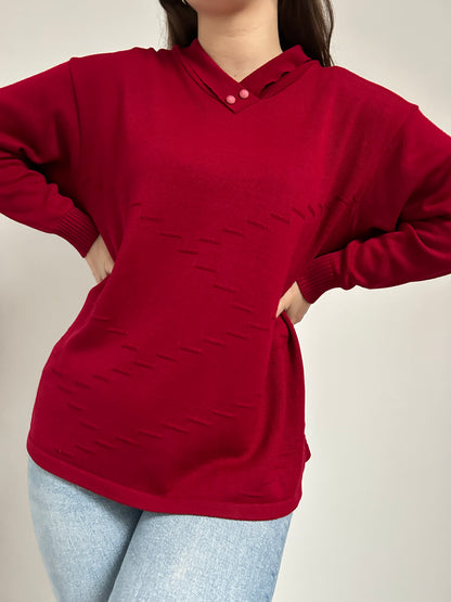 Pull bordeaux 80s Taille 42