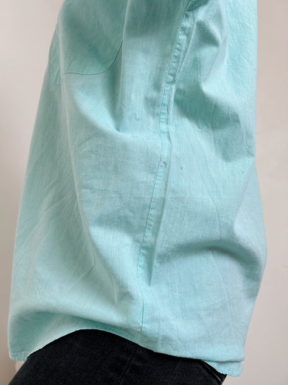 Oversized 90s turquoise blue shirt Size 40/42