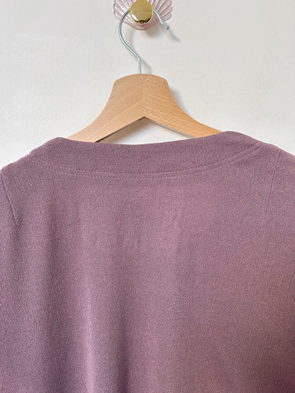Cardigan sans boutons mauve vintage Taille 38