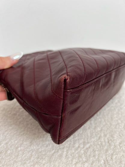 70s/80s burgundy leather bag