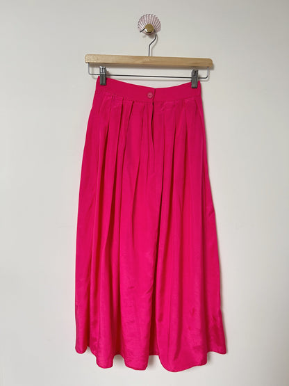 Jupe rose satinée 80s Taille 34