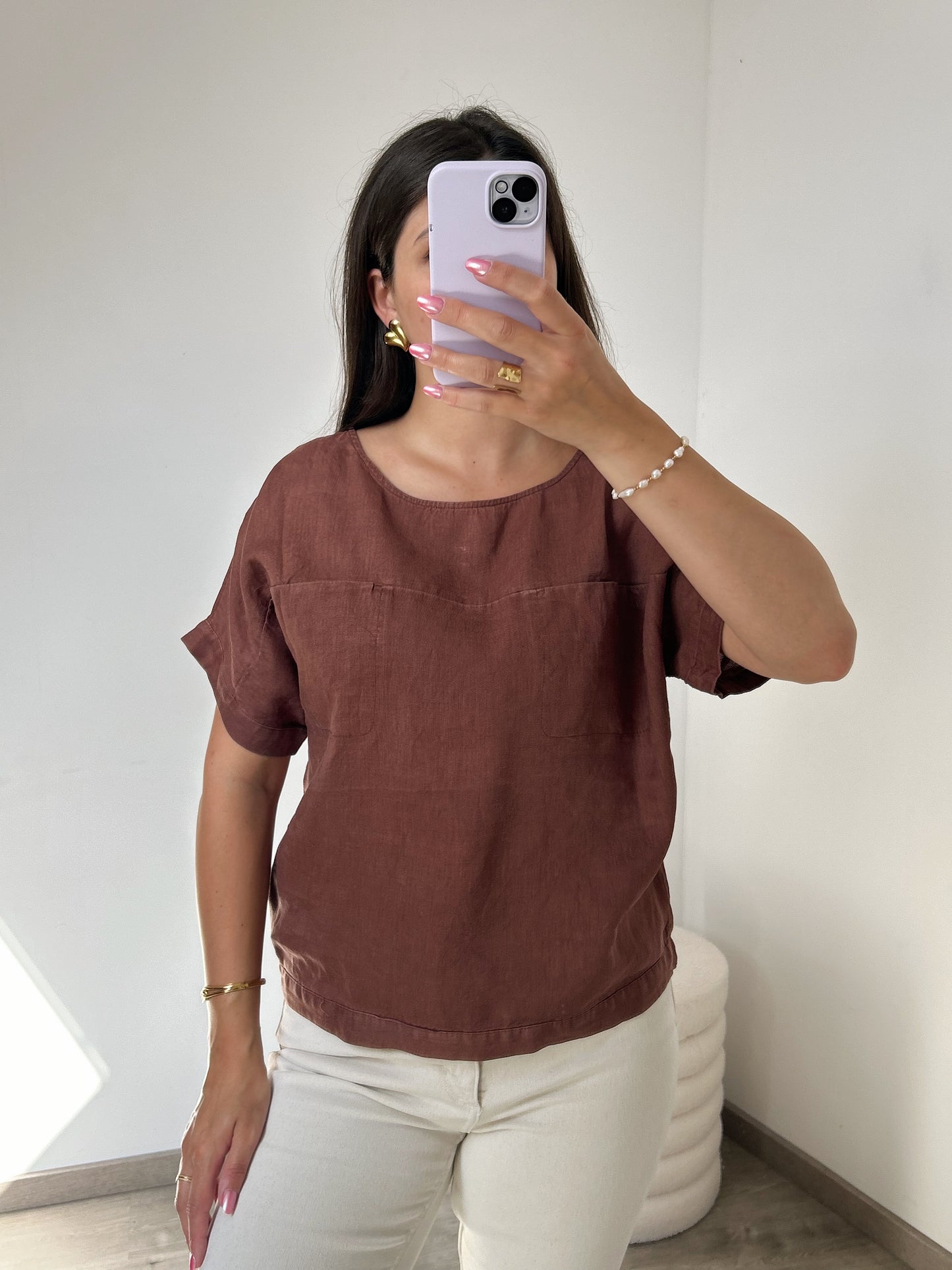 Oversized linen t-shirt Size 36