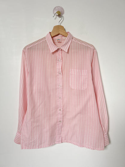 Chemise oversize lignée rose et blanc 90s Taille 36 à 40