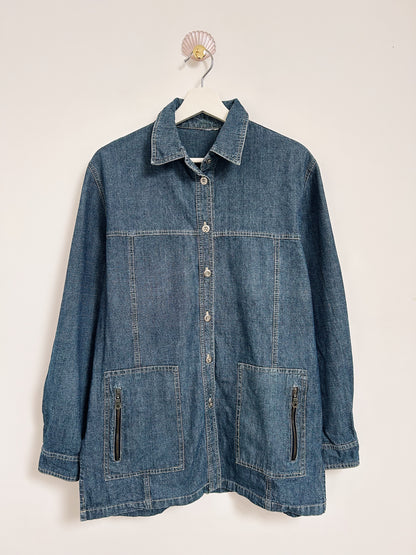 Chemise en jean bleu brut 90s Taille 40