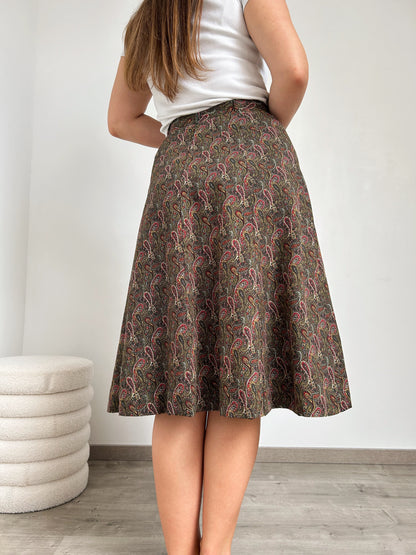 70s patterned skirt Size 38