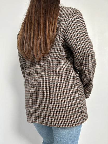 Blazer en tweed col en daim 70s Taille 42