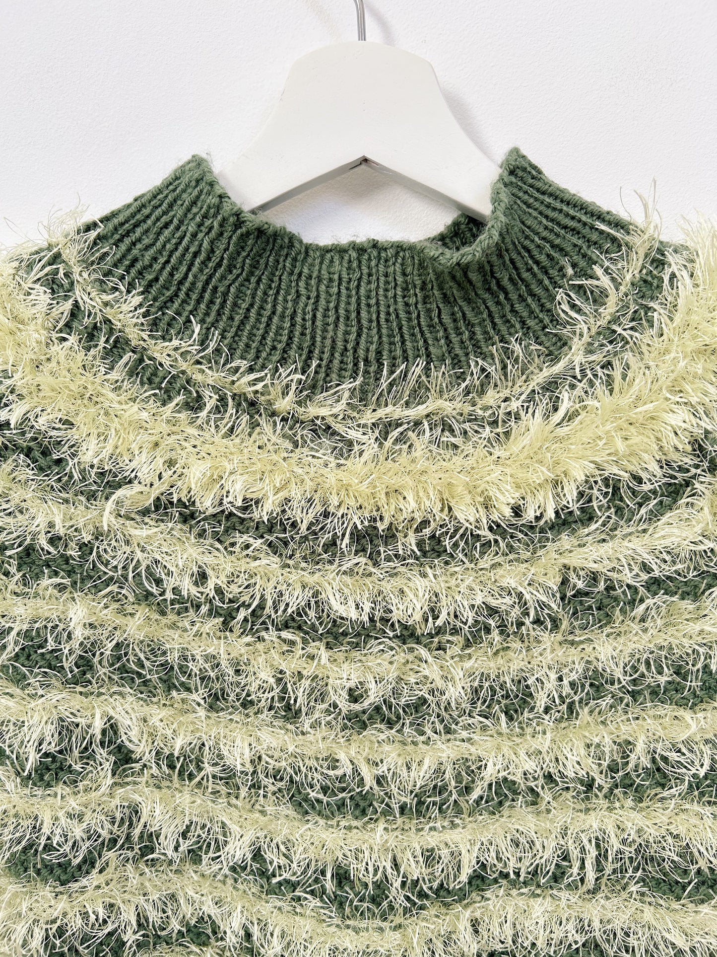 80s Green Hairy Sweater Size 38