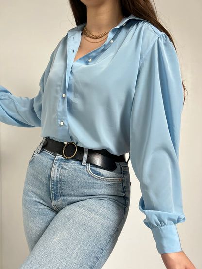 Chemise oversize bleu ciel 90s Taille 40/42