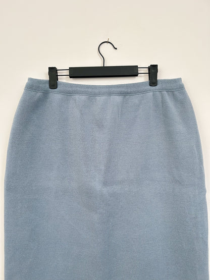 Light blue 90s knit mid-length skirt Size 44