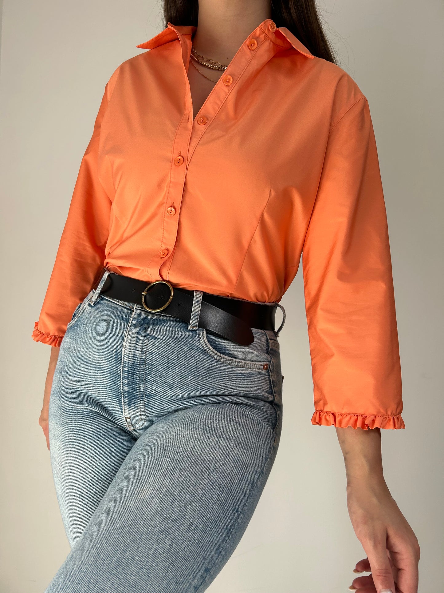 Chemise orange 90s Taille 38