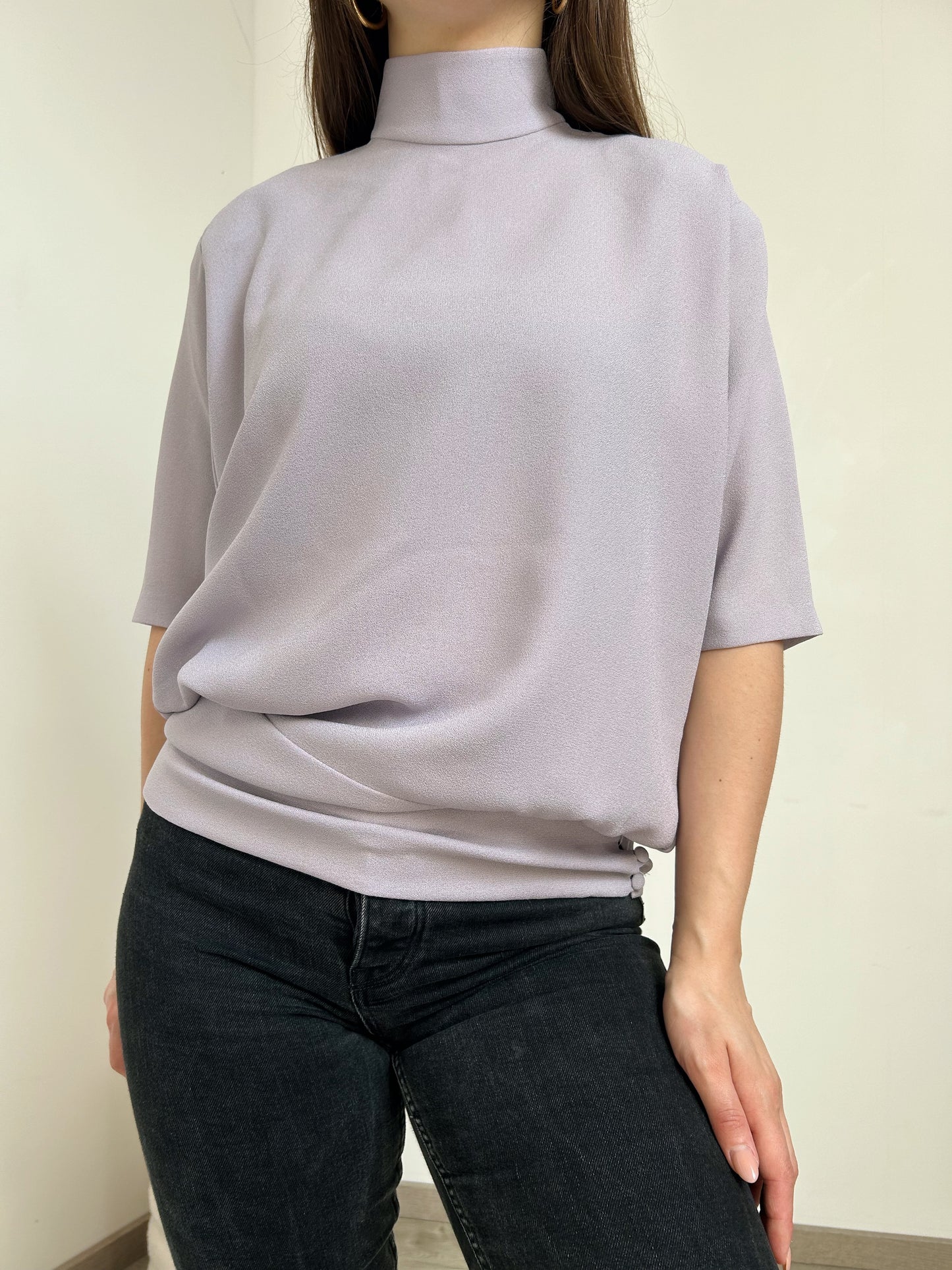 Blouse oversize lila dos nu 90s Taille 42