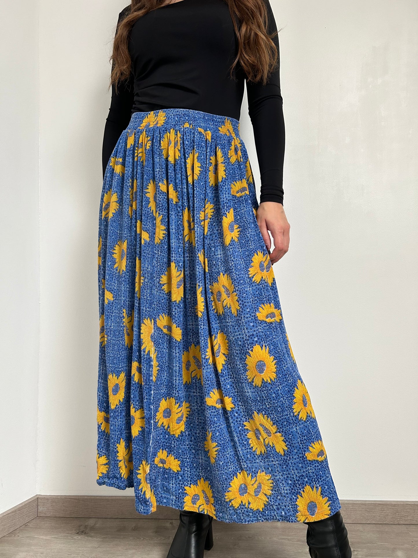 Jupe à motifs tournesols 90s Taille 40/42